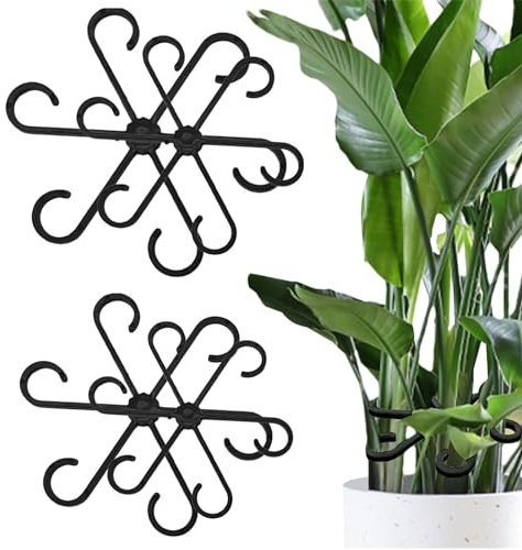 8 Stück Pflanzenstütze Staudenhalter Garten Stützring, Pflanzenhalter Pflanzenklammern zur Unterstützung Monstera Rankhilfe, Ring für Pflanzen, Blume, Hortensien, Rosen, Tomaten