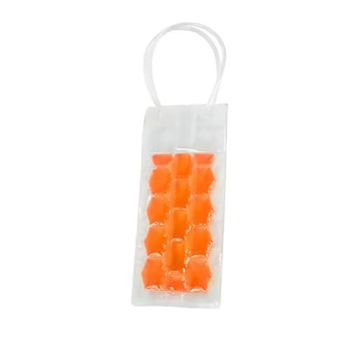 Wine Cooler Portable Liquor Ice-cold Tool Rapid Wine Bottle Freezer Bag PVC Chilling Cooler Ice Bag Beer Cooling Drinks Cooler(Orange)