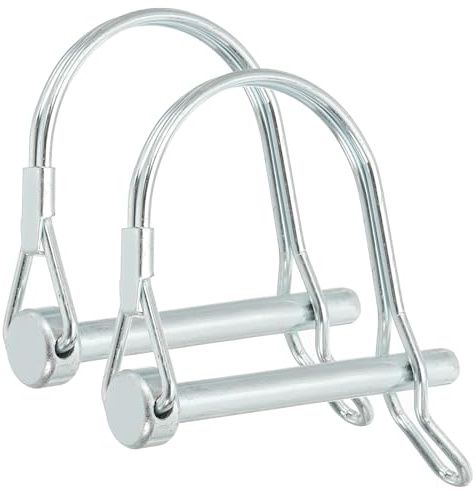 PATIKIL 2pz Perno di Bloccaggio per Albero 6x55mm Perno Accoppiamento Rimorchio Perni di Sicurezza Pto Archetto Contenimento Rotondo per Camion Rimorchi Falciatrici Trattori Barche