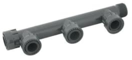Rain - Distribuidor de 2 vías, 3 vías, 4 vías, caja de válvulas, conector roscado, conector en T, conector en T, válvula de bola, acoplamiento de 1 pulgada, accesorios AG IG (distribuidor de 3 vías)