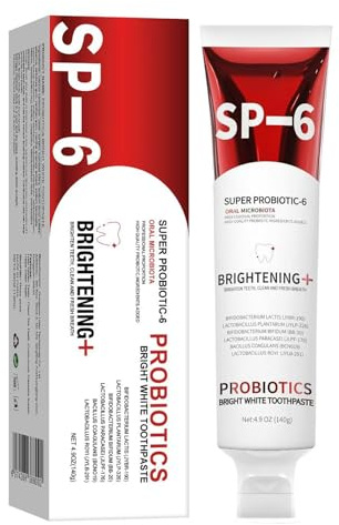 SP-6 Probiotische Whitening Zahnpasta, Intense Whitening Zahnpasta, 6 Probiotika, Frischer Atem, Gesundes Zahnfleisch, Für Empfindliche Zähne (1)