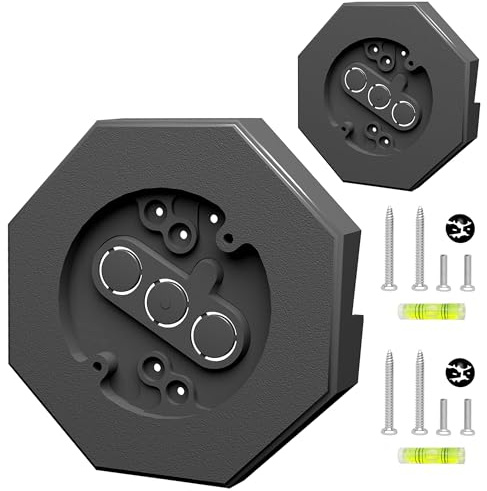 Yqwwda 2 Pack Vinyl Siding Light Mounting Block, 1/2 Inch Lap Vinyl Siding Hooks for Hanging Outdoor, Vertical Mounting Block for Light Lamp Repair Kit, Black