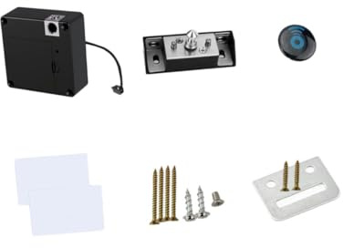 KONTONTY Fingerprint Cupboard Lock Safety Cabinet Locks Keyless Electronic for No Drilling Needed Hidden Style