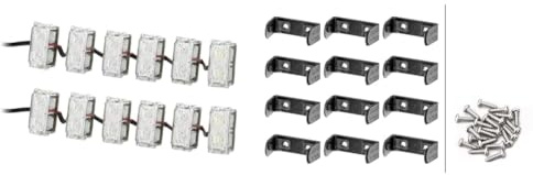 Hella 2PT 980 789-861 LED-Tagfahrleuchtensatz - LEDayFlex II - 12V + 8HG 980 793-811 Halter - LEDayFlex II