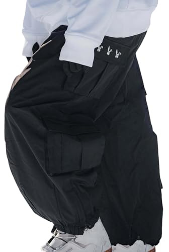 Generisch Pantalones de esquí para hombre y mujer con forro polar, pantalones de snowboard holgados, impermeables, resistentes al viento, transpirables, cálidos, para deportes de invierno, pantalones