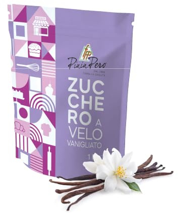 Pinin Pero Zucchero a Velo Vanigliato 1 Kg – Zucchero Impalpabile per Dolci – Ideale per Decorazioni e Glasse – Doypack richiudibile