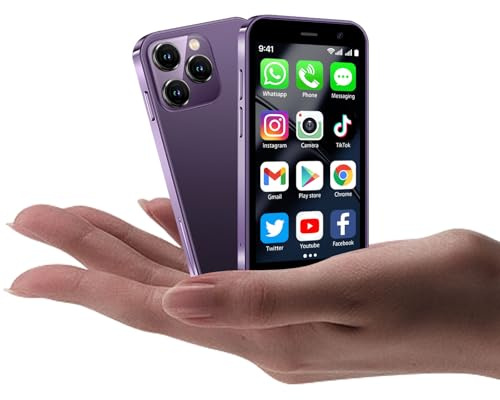 CoolBuBu Mini Smartphone Unlocked,4G Mini Phone with 3+32GB,Gifts For Kids | 3.0 HD Touch Screen,2000mAh Battery, GPS,Face ID,Pocket Backup Phone,Light,Android,Download App,Small Mobile Phones for Kids