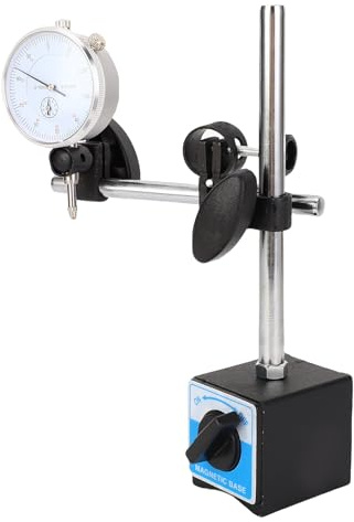 XUMIUZIY Comparatore con Base Magnetica Braccio Regolabile Ad Alta Precisione da 0-10 Mm per Lavorazioni Meccaniche Automobilistiche