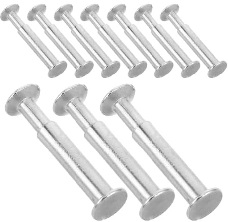 PRETYZOOM 10 Pièces Rivet de Fixation du Manche de Spatule Attache de Manche de Spatule Métal Argenté Entretien Facile Compatible Louche à Fente de Restauration DIY