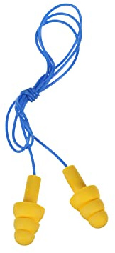 3M E-A-R UltraFit Corded Ear Plugs 340-4004, 100-Pair, Yellow, Poly Bag 3404004