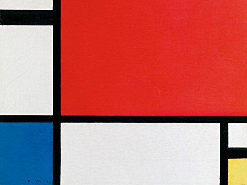 1art1 Piet Mondrian Composizione II in Rosso, Blu, Giallo, 1930, 2 Parti Poster Carta da Parati Fotomurale 240x180 cm