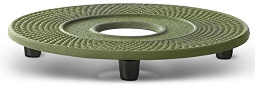 Bredemeijer runder grüner gusseiserner Untersetzer Xilin Ø ca. 13 cm, Grün