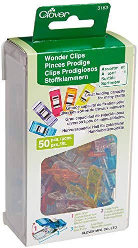 Clover Wonder Clips Stoffklammer, Policarbonat, Edelstahl, Mehrfarbig, 1 Pack