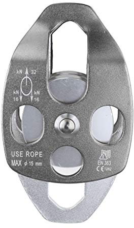 Baoblaze Seilrolle, Klettern Umlenkrolle - für 15mm Kletterseil, Grau