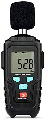 XIXIDIAN Medidor de decibeles,Prueba de medidor de Ruido de Audio de Mano de Nivel de Sonido Digital con LCD Mostrar medición de 30-130dB Decibel medidor