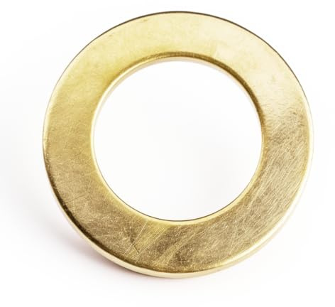 Arandela plana de latón, M14, arandela métrica de bronce para tornillos, DIN 934, 14 mm de identificación, 28 mm de diámetro, 2 mm de grosor (paquete de 20)