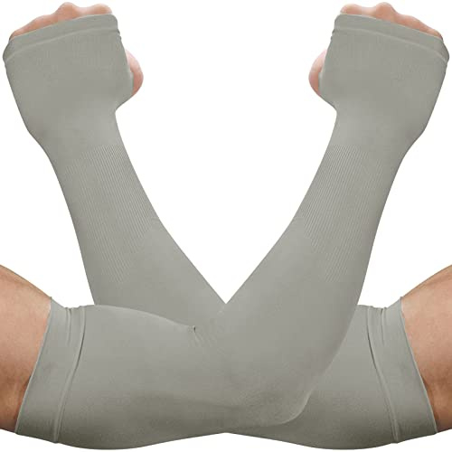beister Kühlend Arm Sleeves Daumenloch, UV-Sonnenschutz UPF 50 1/3/6 Paar | Blockiert 99% UV, Kühlt Haut Um 5°C & Leitet Schweiß ab. Elastisch, Mit Rutschfestem Band. Für Sport, Gaming & Alltag.