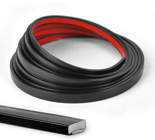 Wowstar 10 Ft Peel and Stick Trim, Molding Trim for Walls, Edges, Borders, Window Frames, Backsplash Tiles, Flexible and Self Adhesive Trim, Black