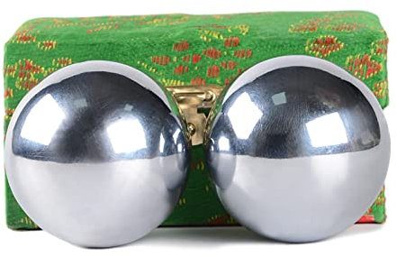 STCREE Baodingbälle aus Edelstahl mit Glockenspiel, 4,8 cm, Handübung, Massagebälle, Stressabbau, Handtherapie, TQGJST56