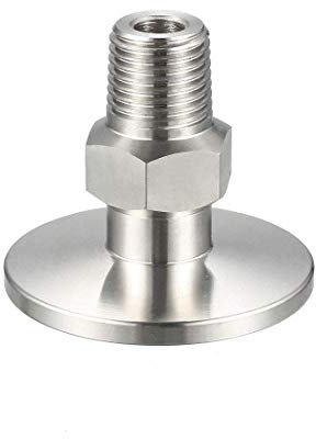 XYWHPGV Sanitär-Rohrverschraubung 1/4 PT Außengewinde auf 1,57 Ferrule Edelstahl-Klemmfitting, Packung mit 1(d19d4 3cf86 38201 4945c ea346 6d43f