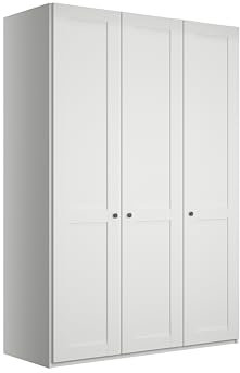 WIEMANN Drehtürenschrank Landhausstil Kleiderschrank 150cm breit, Weiß, Höhe 216cm, Marlow