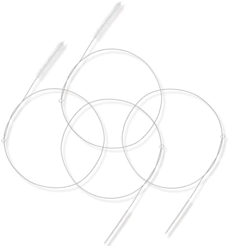 Gjinxi 4 Stück Schlauchbürste 100cm Extra Lange Reinigungsbürste Nylon Milchschlauchbürste Dünn Flaschenbürste Bürste Rohrbürste für Strohhalmrohr,Schlauch,Flaschen,Kühlschrankablauf Strohhalm Bürste