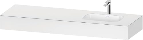 Duravit Qatego Einbauwaschtisch mit Konsole, 1600x550x170mm, Becken rechts, QA4694018180000, Farbe: Weiß Matt
