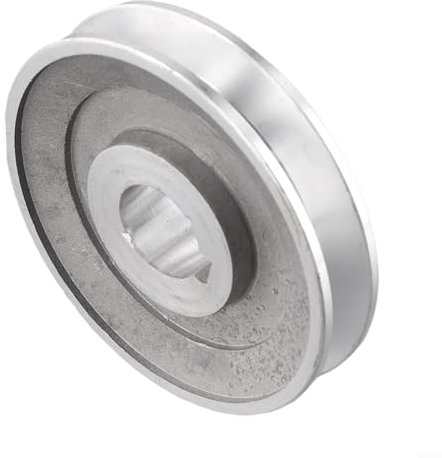 Eawfgtuw Aluminium-Riemenscheibe, Einzelrille, A-Typ, Dreiecksriemen für Luftkompressormotor, industrielle Getriebekomponente, Silber (97 x 24)