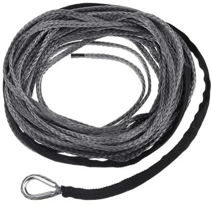 Cavo di traino sintetico for verricello ad alta resistenza con guaina, 1 pezzo, for camion fuoristrada ATV UTV, 15 m x 7 mm(15mX7mm Grey)