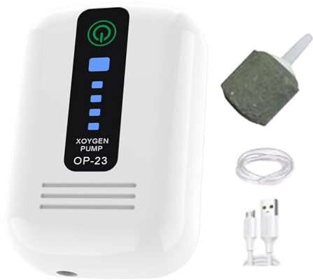 GkgWuxf Akvarieluftpump | Syrekompressor | Tyst liten USB kraftfull syre luftare luftpump för utomhus hydroponisk akvarium damm