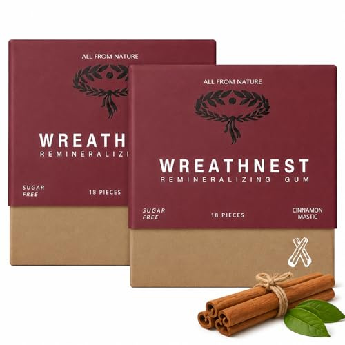 Zuckerfreier Kaugummi | Vegane Xylitol Kaugummis | Daily Oral Freshness,kariespräventiv | für unterwegs | No Aspartame, Cinnamon frankincense, Pack of 2