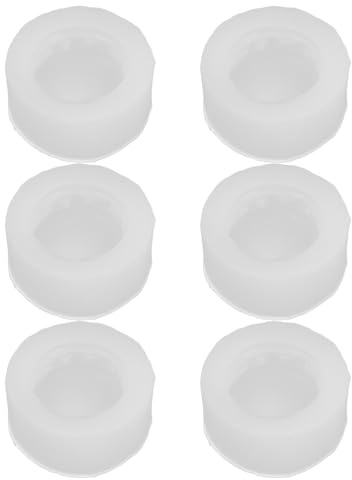 DECOMELODY 6pcs Transparent Macaron Silicone Molds for Baking Cake Molds Food-Grade Reusable Fondant Moulds for DIY Desserts Cupcakes Cookies Jelly Ice Cubes Soft Detailed Sturdy Baking Tool