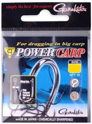Gamakatsu Power Carp Ring Eye - 10 Angelhaken für Karpfen & Friedfische, Einzelhaken zum Friedfischangeln, Karpfenhaken, Haken, Größe:10