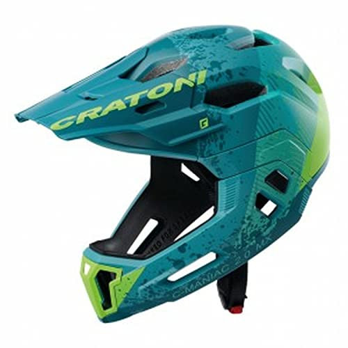 Cratoni Unisex – Erwachsene C-Maniac Helmet, Petrol/Grün Matt, L
