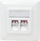 LOGILINK LWL-Anschlussdose NK4024, 2 LC-Duplex Adapter, Unterputz, weiß