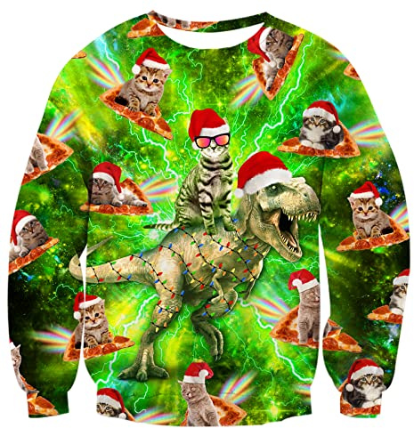AIDEAONE fulsnygg jultröja, sweatshirt, långärmad t-shirt, för män, kvinnor, S-XXL, 33new, L