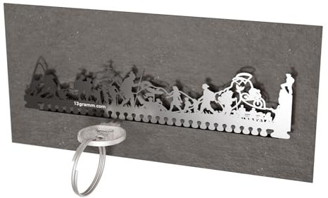 13gramm Wandern Schlüsselbrett: Stilvolles Wohnaccessoire für Outdoor-Enthusiasten, praktischer Steckschlitz, edles Geschenk – Naturverbundenheit für Dein Zuhause!
