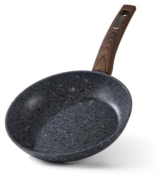 HOUSZY Non-Stick Induction Cookware: Granite Coated Pot & Pans Cookware Set, Frying Pan, Grill Pan (28CM Frying Pan)