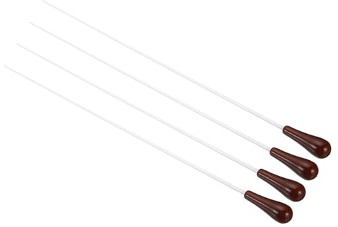 PATIKIL 38cm/15Inch Music Conductor Baton,4Pcs Orchestra Baton Resin Handle for Singing Leader Music Director Red
