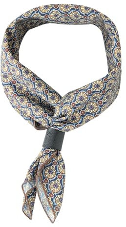 Herren quadratische Halstuch mit Leder Loop Multifunktionstuch Kopftuch Nickituch Bandanas Trachtentuch Bandanas Vintage Retro 60x60 cm - Druckmuster Bleistiftspäne Dunkelblau