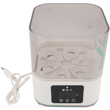 HEEPDD Eierinkubator, 6 Eier, Kleiner Geflügelbrüter, Automatische Eierwende-Geflügelbrütmaschine mit Wasserflasche Zum Ausbrüten von Hühner-, Enten- und Wachteleiern