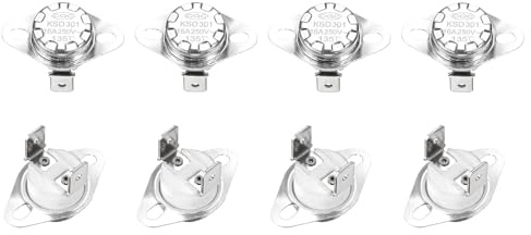 QUARKZMAN Termostat KSD301 135 °C/275°F 16A Normalt stängd N.C Regel Snap Skivbrytare för Mikrovågsugn, Ugn, Kaffemaskin 8 st, Keramiskt Material