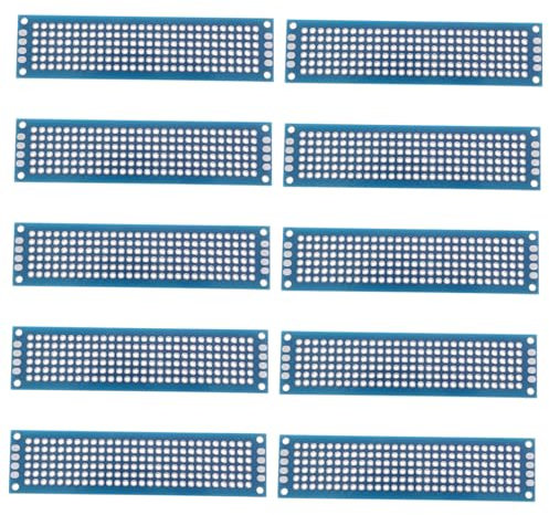 JEWEDECO 10pezzi Schede Pcb Per Progetti Elettronici Schede Sperimentali Di Saldatura Per Esperimenti Elettrici Fai Da Te