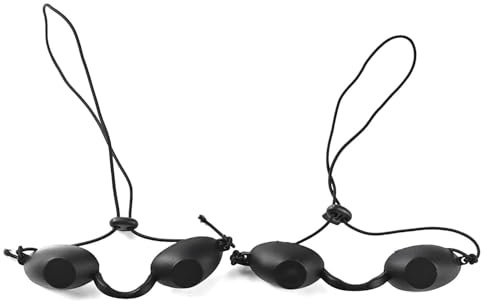 YUNYU Sonnenbrille, UV-Schutz, Sonnenbrille, mit verstellbarem Riemen, Schwarz, 2 Stück