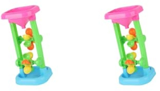 OJREEUB 2 set of Kids Beach Sandbox Toys Beach Sand Water Wheel Beach Hourglass Toy for Beach