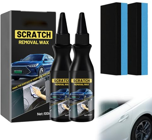 Teegxddy Kit per la riparazione dei graffi profondi, polish auto rimuovi graffi,kit per la riparazione dei graffi dell'auto, pasta per la riparazione antigraffio (set da 2 pezzi)