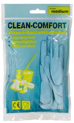 Clean Comfort Guanti in lattice blu Taglia XL