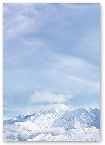 Motivpapier BERGE IM SCHNEE Natur & Landschaft, Jahreszeiten - Winter Winter - DIN A4 Format 100 Blatt - Paper-Media