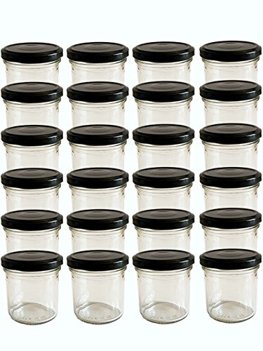 hocz 20 x Marmeladengläser 167ml - Einmachgläser Schwarz TO 66 - Einweckgläser mit Schraub-Deckel - Einkochgläser klein - Made in Germany