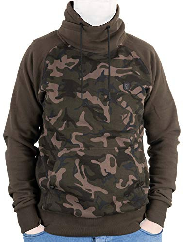 Fox Khaki/Camo High Neck Pullover - Angelpullover, Größe:XXL